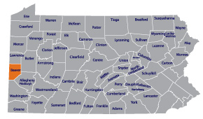 Map of PA